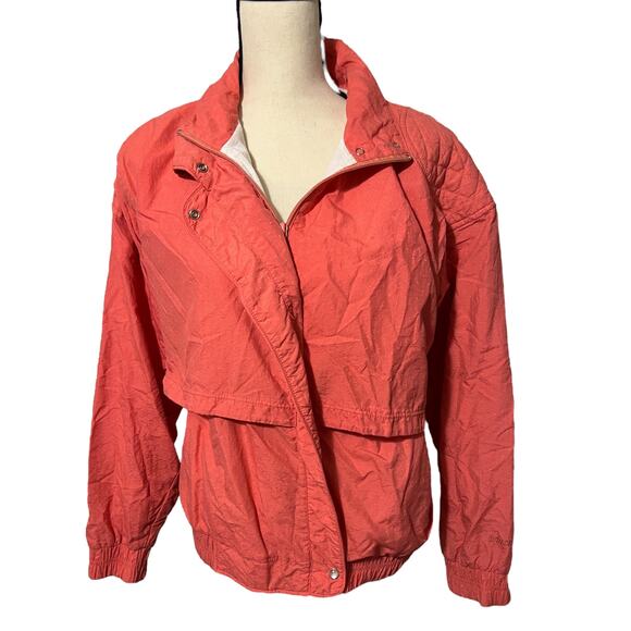 Vintage Prince Tennis Jacket Adult Medium Pink 90's Windbreaker Lined Full Zip - Picture 2 of 5